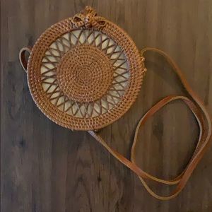Straw crossbody bag